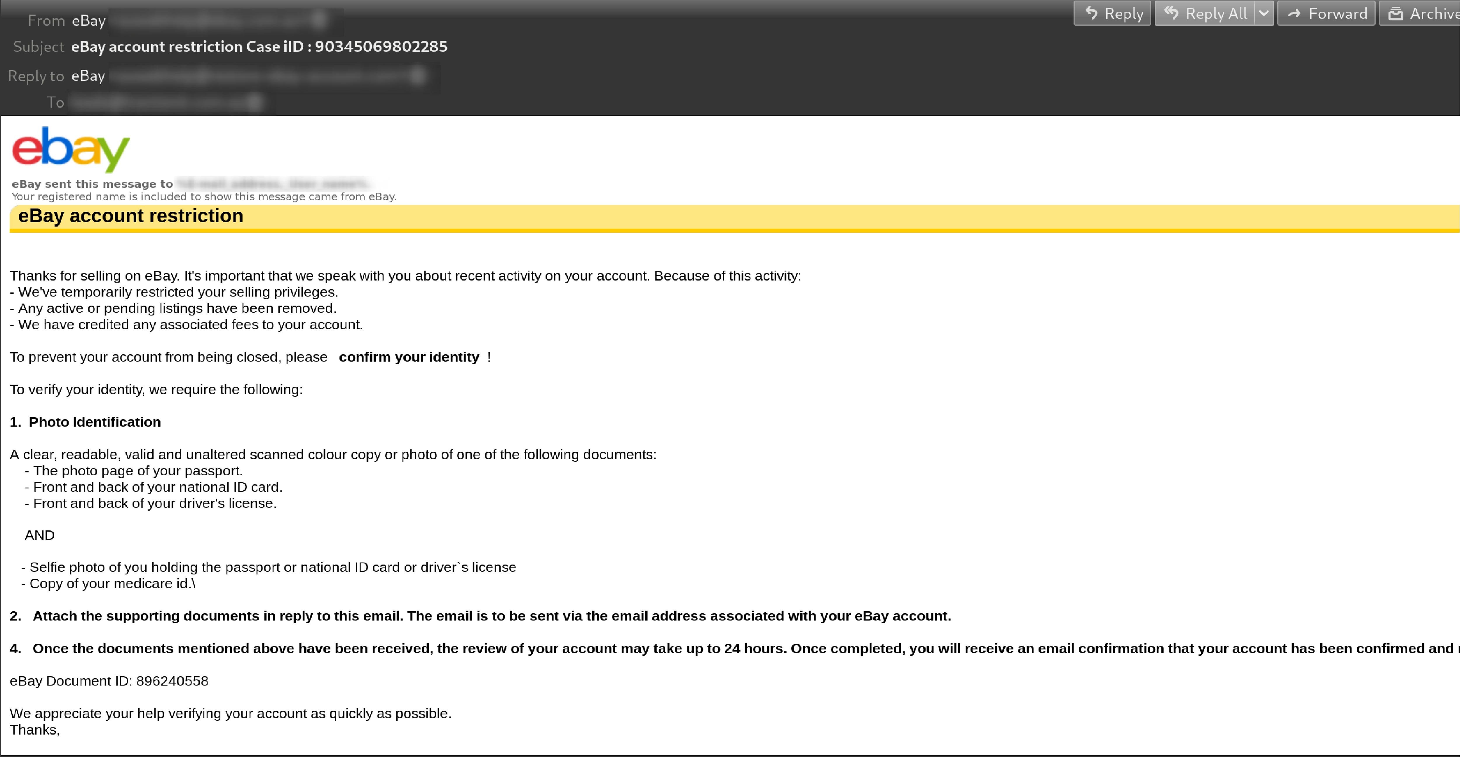 Scam Alert New email scam targets eBay sellers